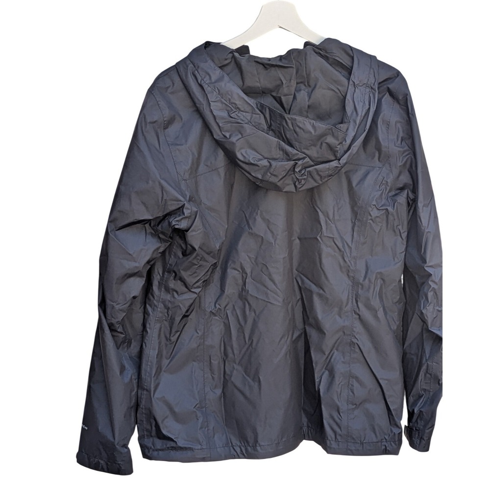Columbia Arcadia II Rain Jacket Womens Large Black Waterproof Hooded Shell - Picture 4 of 4